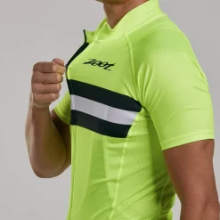 Mens Core+ Cycle Jersey - Safety Yellow