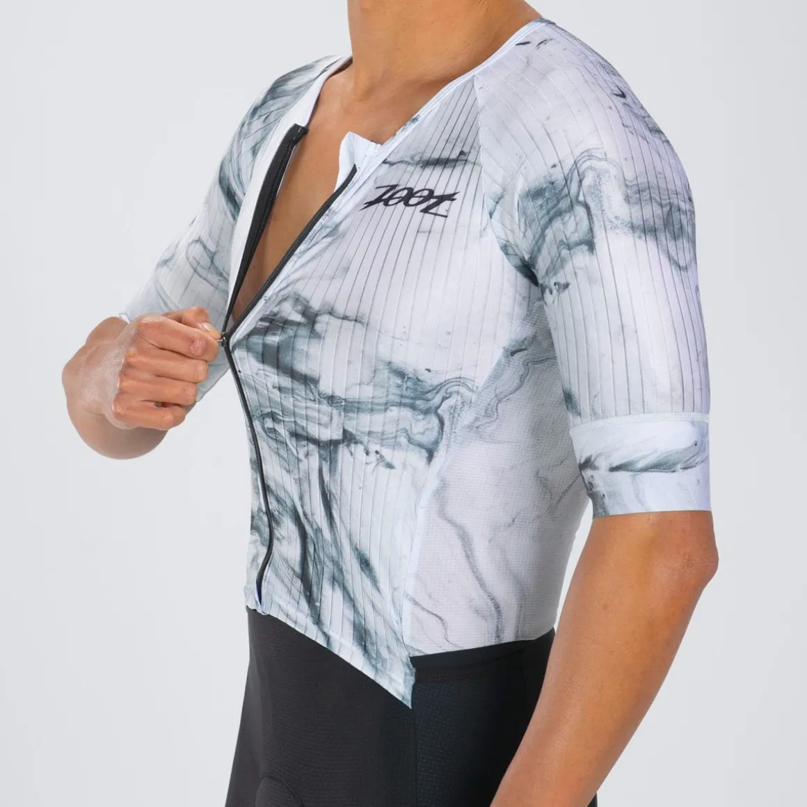 Men's Elite 2.0 Tri Aero FZ Racesuit - White Hot
