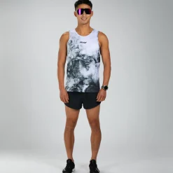 Men's Elite Run Singlet - White Hot