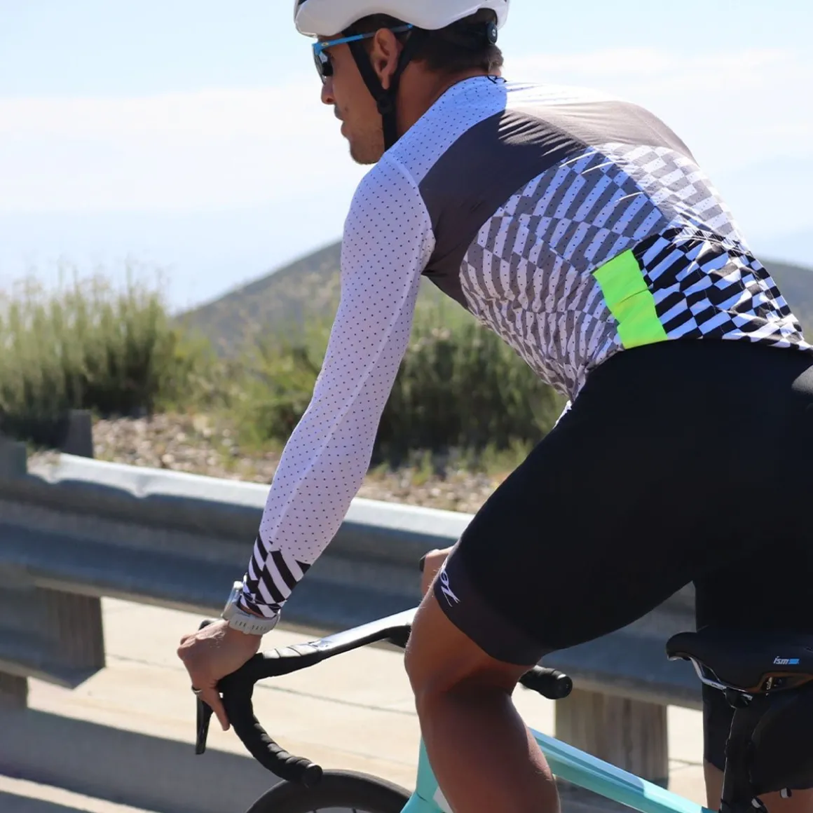 Men's Ltd Cycle Sun Stop Ls Jersey - White