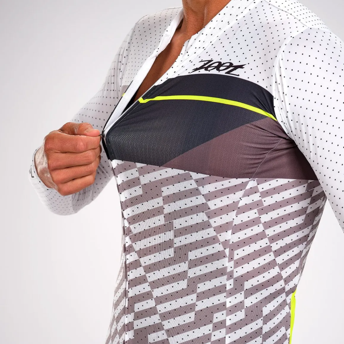 Men's Ltd Cycle Sun Stop Ls Jersey - White