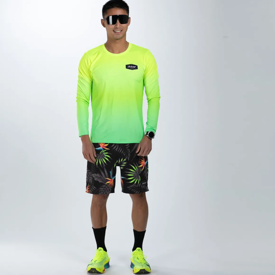Men's Ltd Run Ls Tee - Tropical Magic