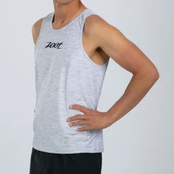 Men's Ltd Run Singlet - Heather Gray