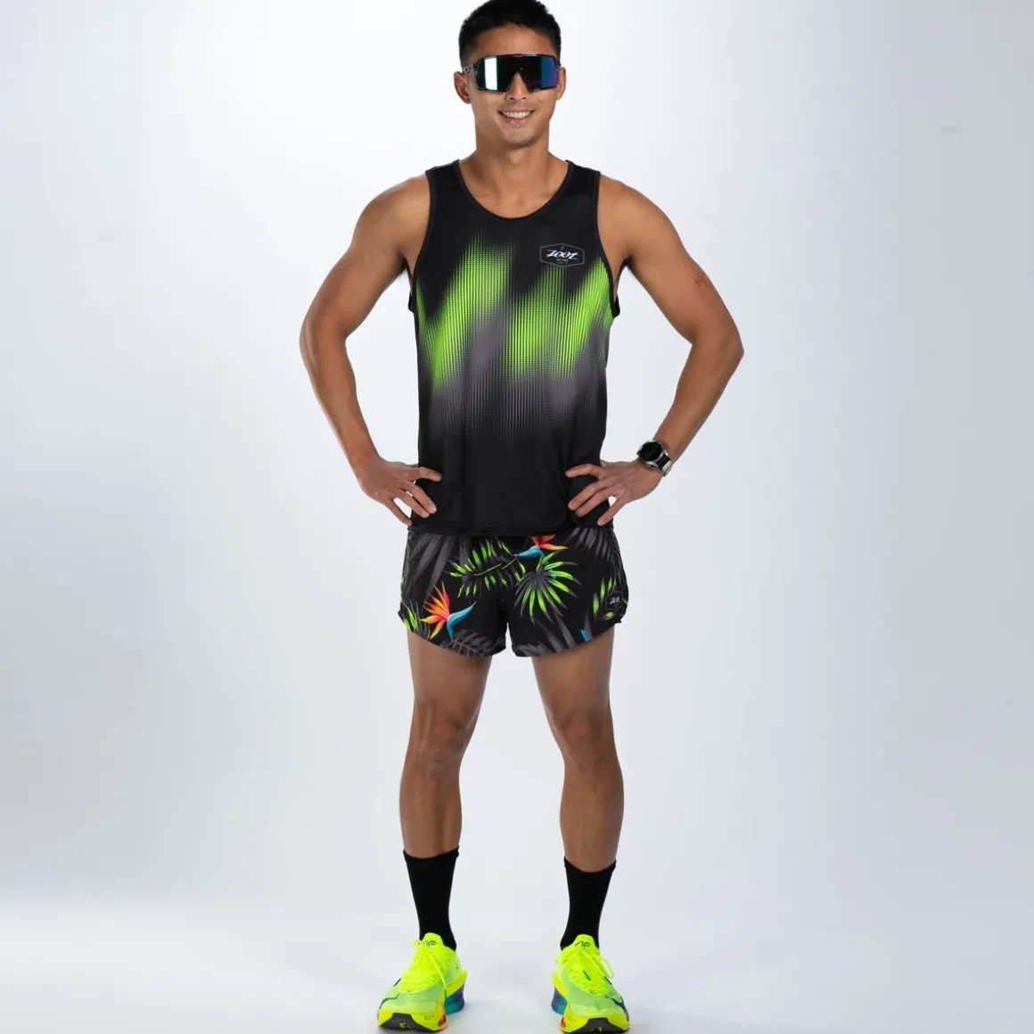 Men's Ltd Run Singlet - Tropical Magic
