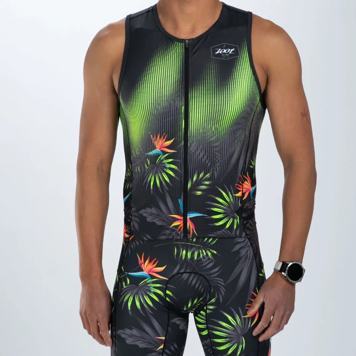 Men's Ltd Tri Aero Slvs Fz Racesuit - Tropical Magic