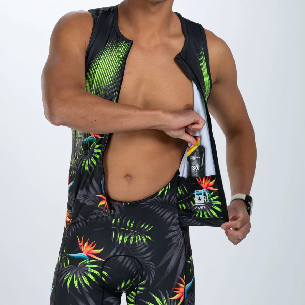 Men's Ltd Tri Aero Slvs Fz Racesuit - Tropical Magic