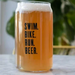Swim Bike Run Beer - Glass