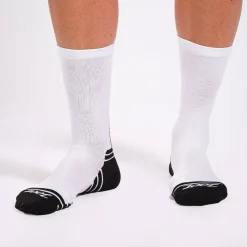 Unisex 6" Sock- White/Black