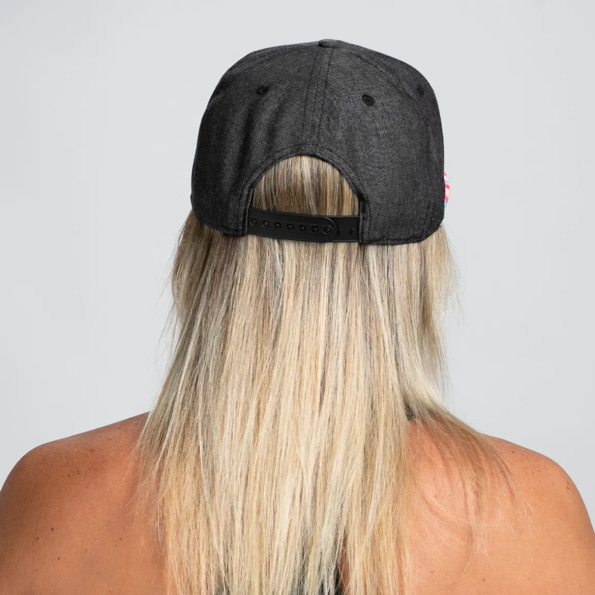 Unisex Flat Bill - Denim/Ginger Floral Bill