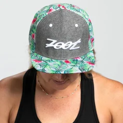 Unisex Flat Bill - Denim/Green Floral