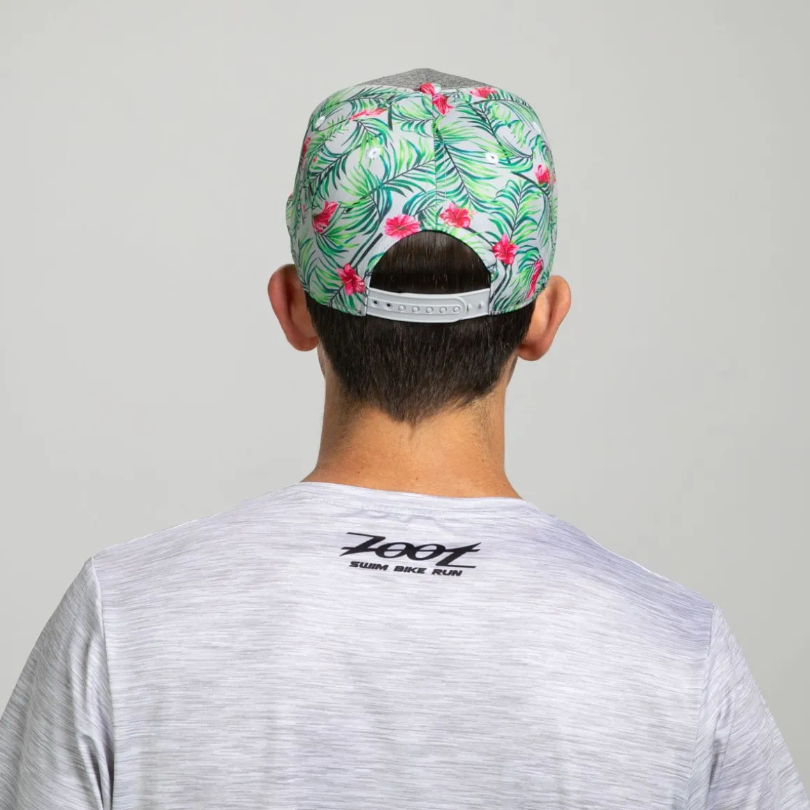 Unisex Flat Bill - Denim/Green Floral