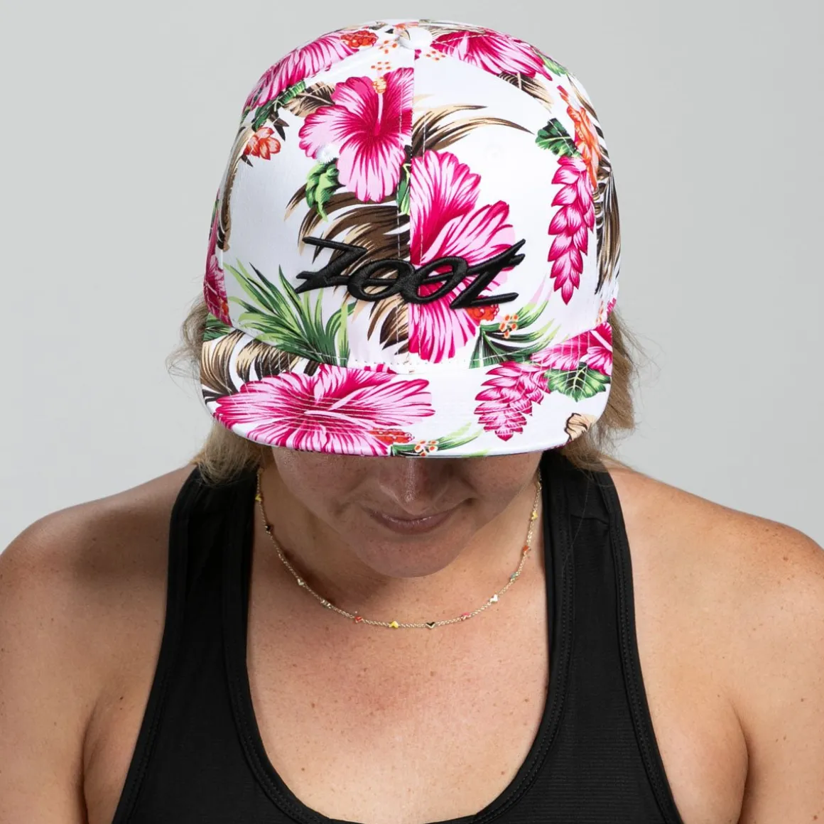 Unisex Flat Bill - Pink Floral