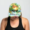 Unisex Flat Bill - Yellow Floral