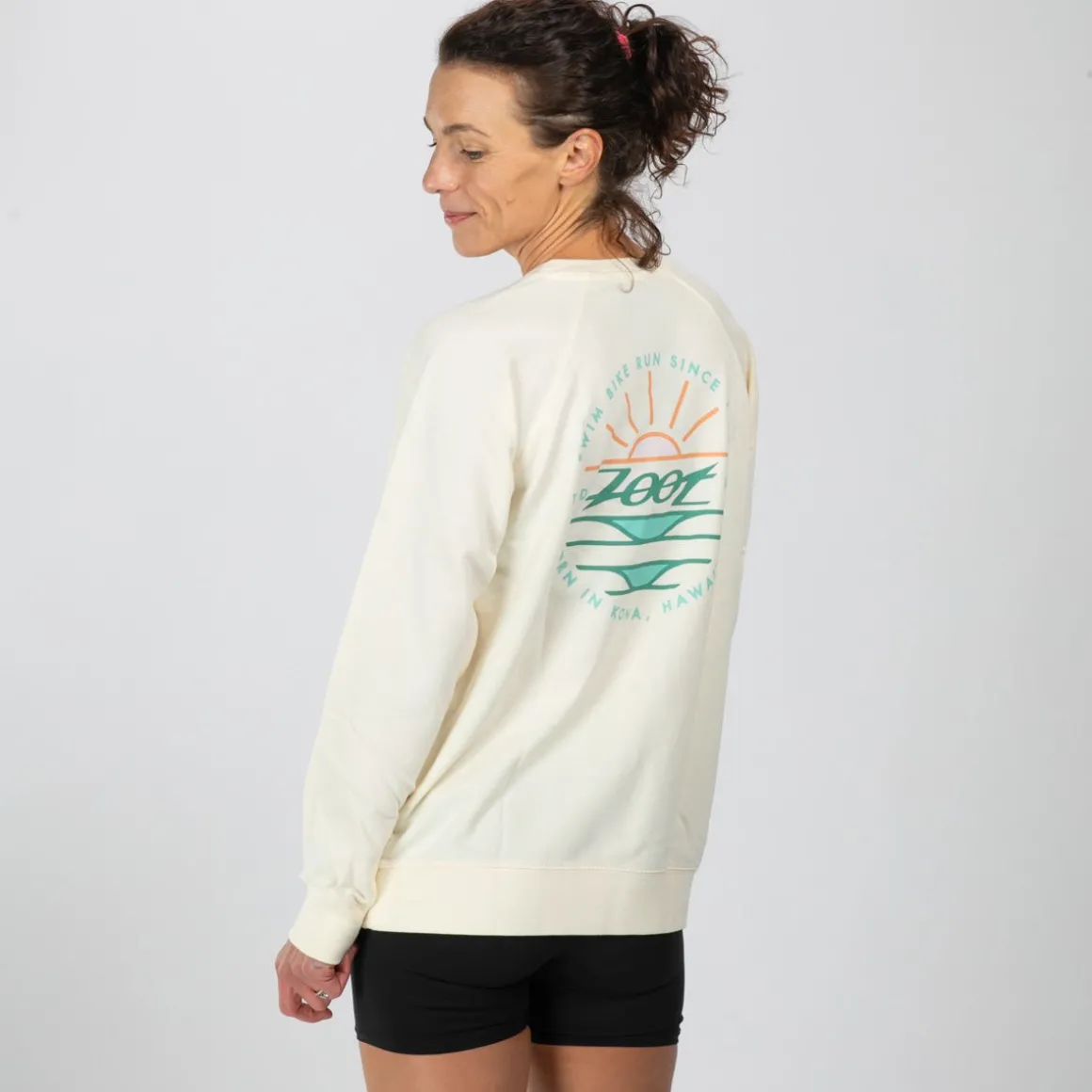 Unisex Sunset Terry Crewneck - Bone