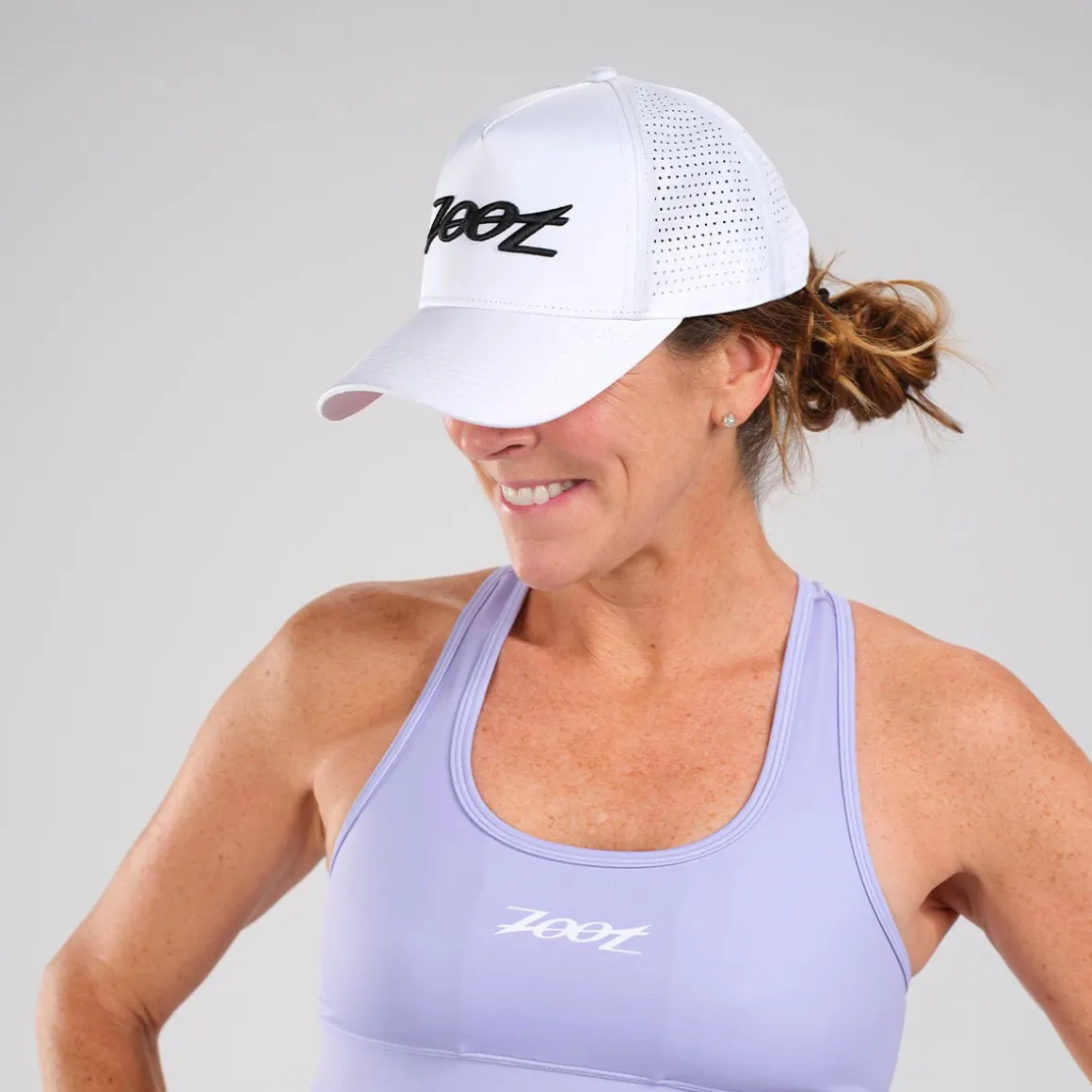 Unisex Tech Curved Bill Hat - White