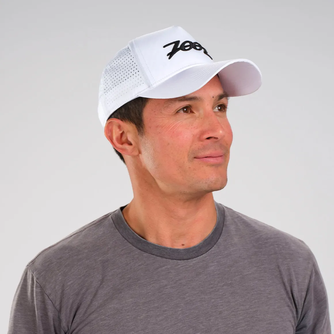 Unisex Tech Curved Bill Hat - White