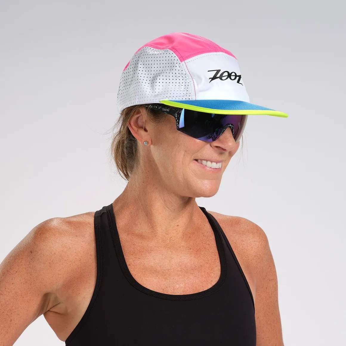Unisex Tech 5-Panel Hat - Neon Block