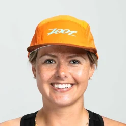 Unisex Tech 5-Panel Hat - Orange Aloha