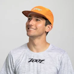 Unisex Tech 5-Panel Hat - Orange Aloha