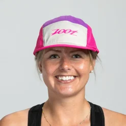 Unisex Tech 5-Panel Hat - Pink Aloha