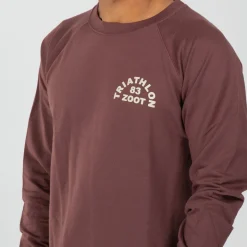 Unisex Triathlon Arch Terry Crewneck - Port