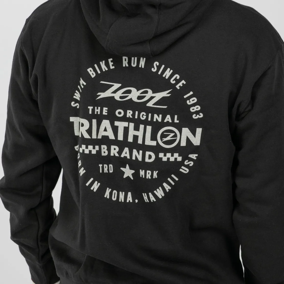 Unisex Triathlon Stamp Hoodie - Black