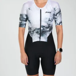 Women's Elite 2.0 Tri Aero FZ Racesuit - White Hot