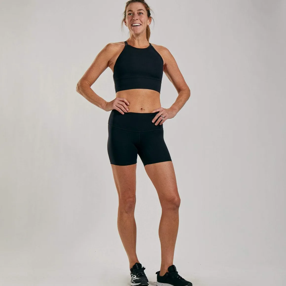 Women's Elite Run Crop - Black