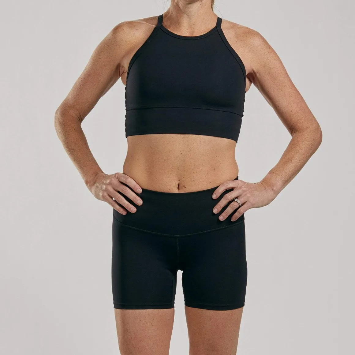 Women's Elite Run Crop - Black