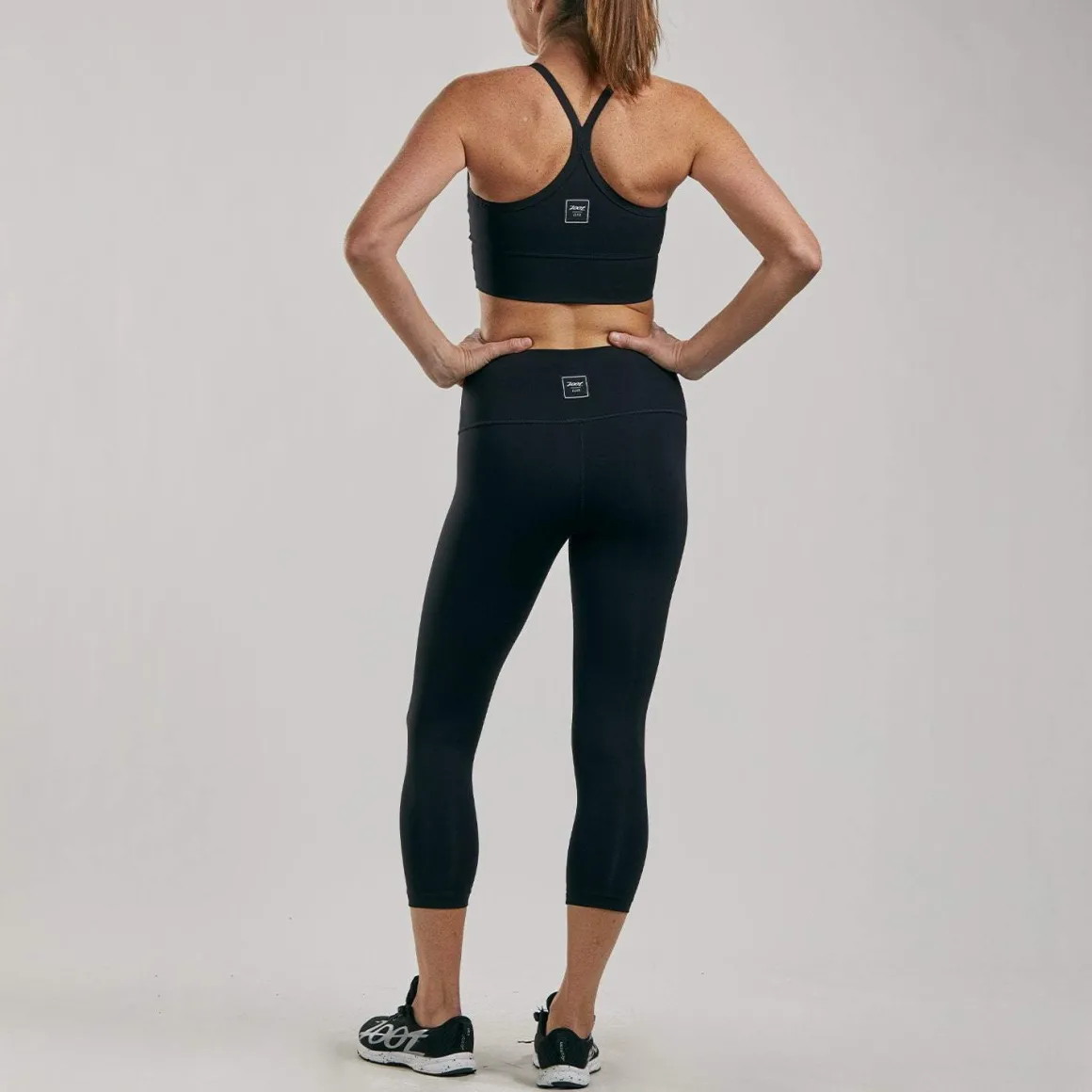 Women's Elite Run Crop - Black