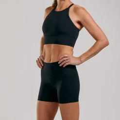 Women's Elite Run Crop - Black
