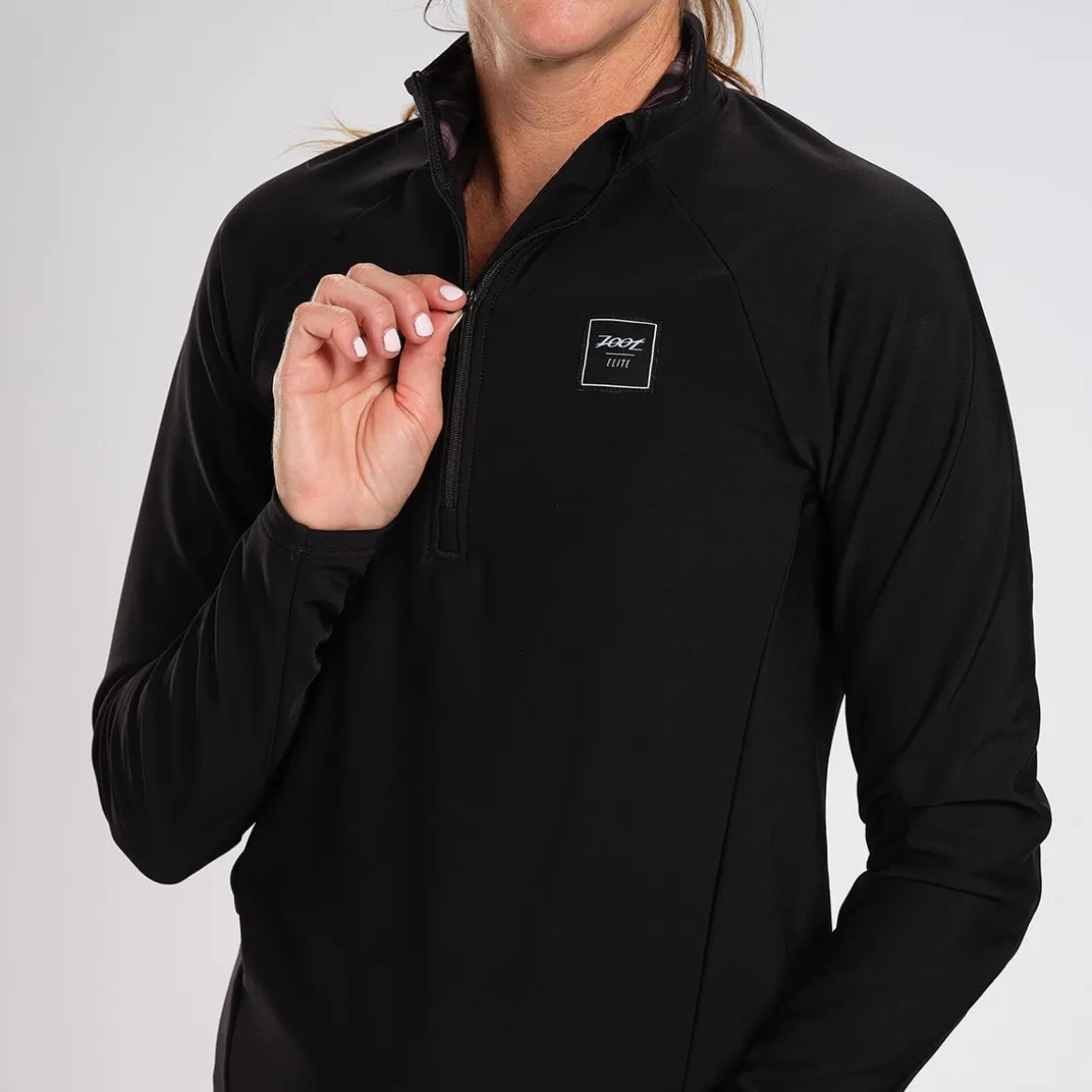 Women's Elite Run Thermo 1/2 Zip - Black