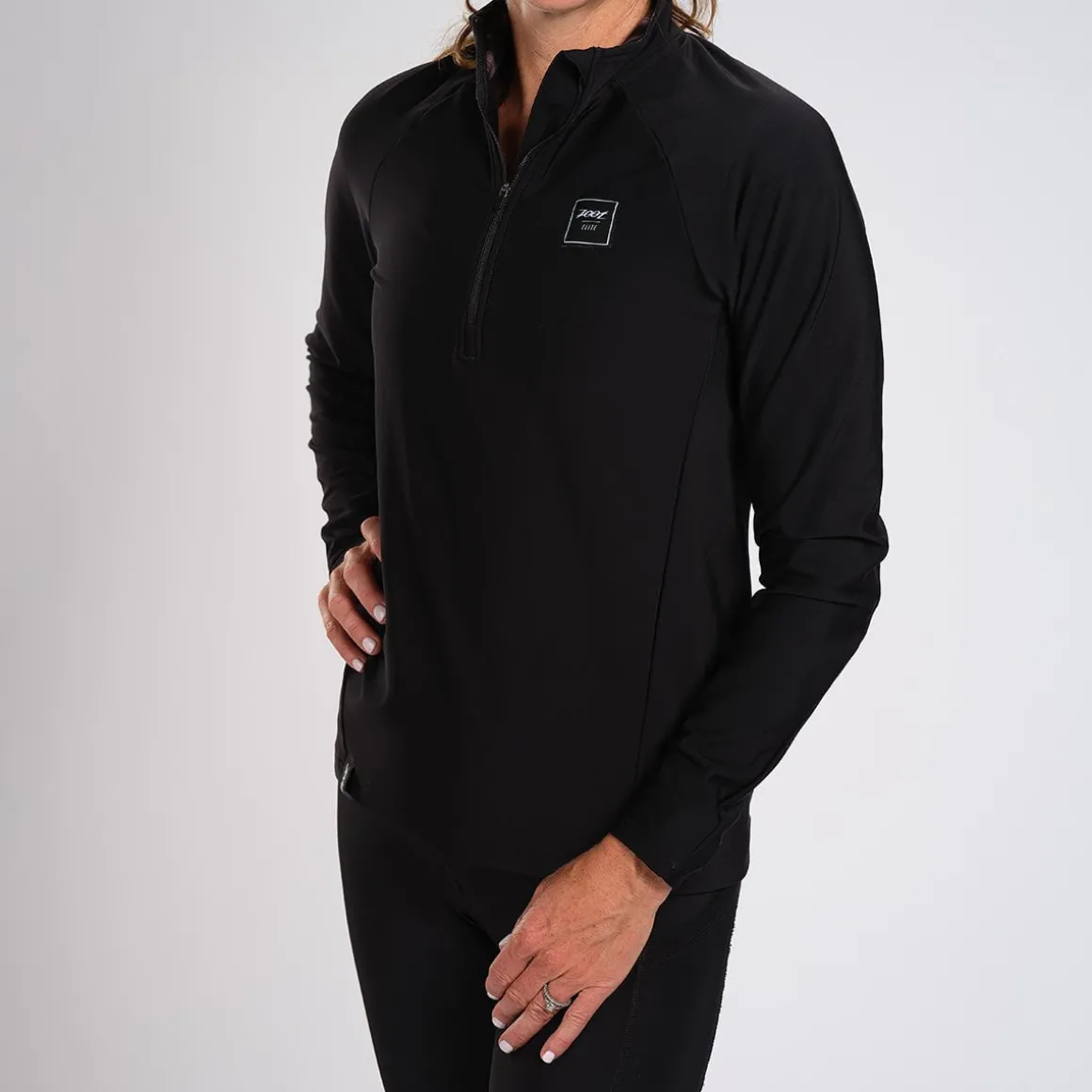 Women's Elite Run Thermo 1/2 Zip - Black