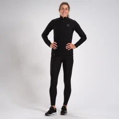Women's Elite Run Thermo 1/2 Zip - Black