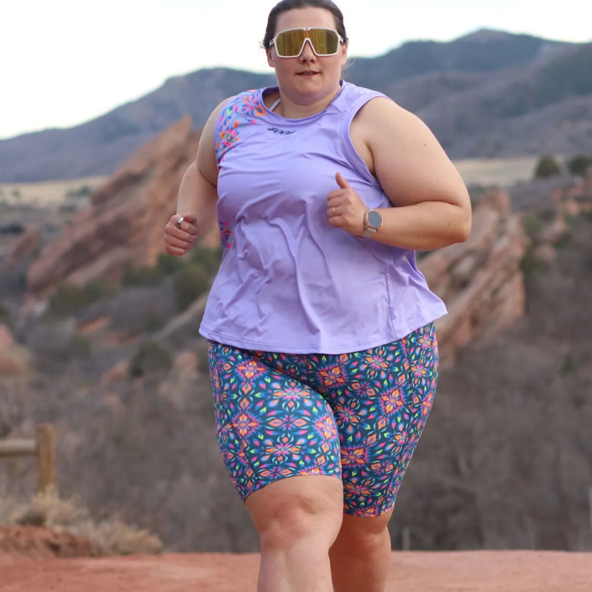 Women's Ltd Run Athena 8" Pulse Short - Kaleidoscope