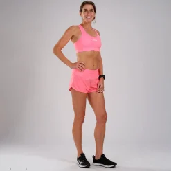 Women's LTD Run Bra - Neon Coral