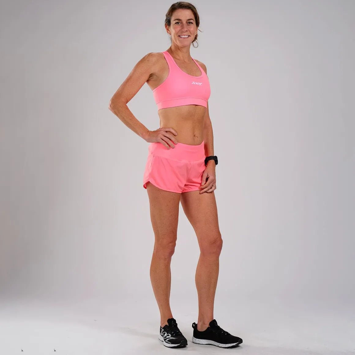 Women's LTD Run Bra - Neon Coral