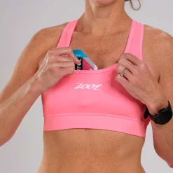 Women's LTD Run Bra - Neon Coral