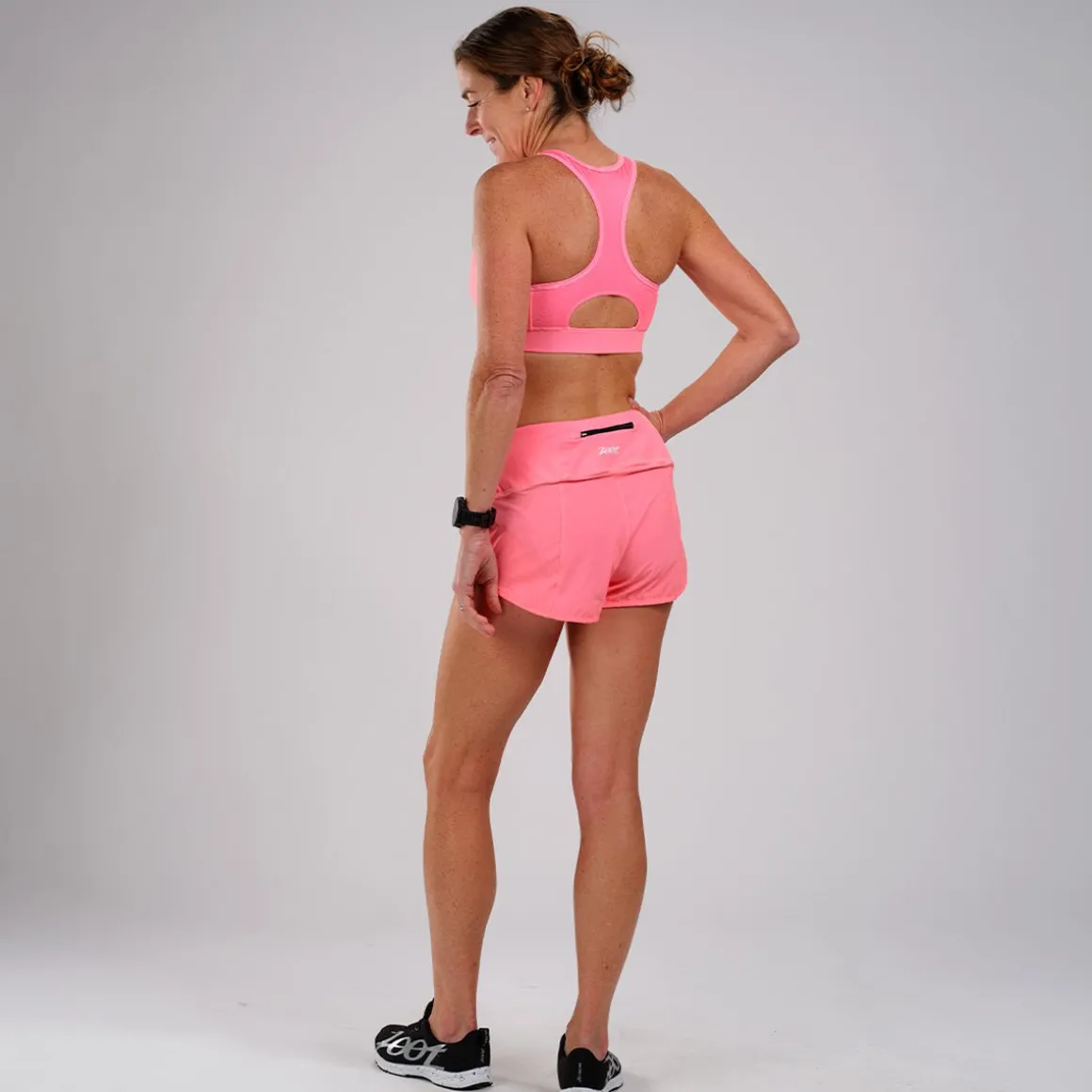 Women's LTD Run Bra - Neon Coral