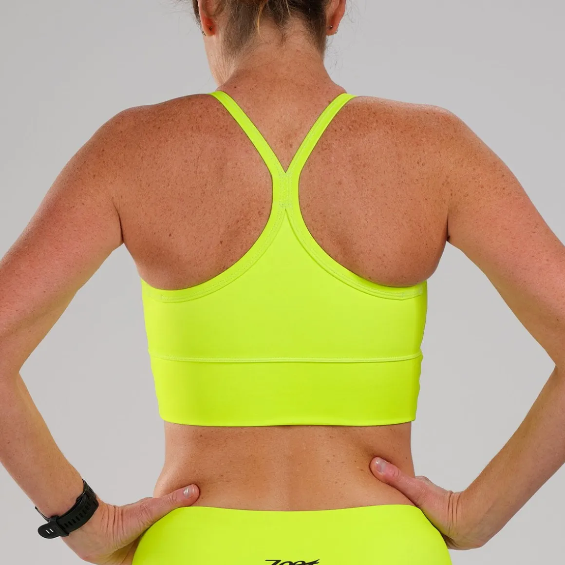 Women's LTD Run Crop - Neon Yellow