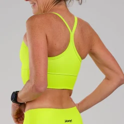 Women's LTD Run Crop - Neon Yellow