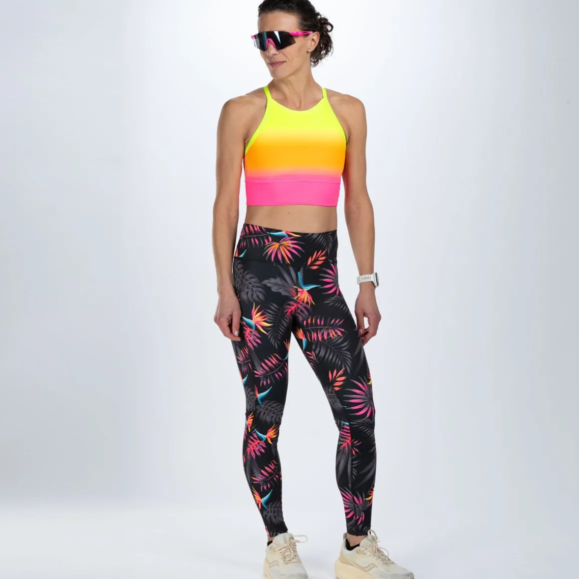 Women's Ltd Run High Rise Tight - Tropical Magic