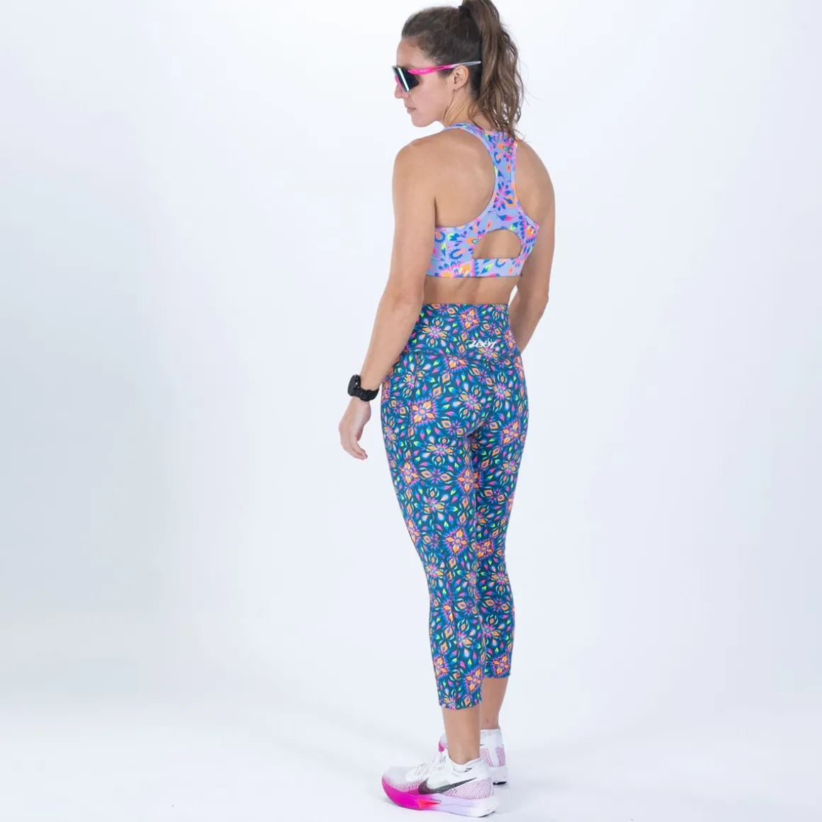 Women's Ltd Run High Rise Capri - Kaleidoscope