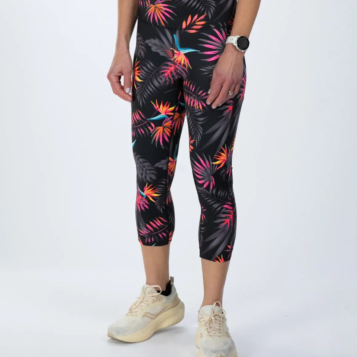 Women's Ltd Run High Rise Capri - Tropical Magic