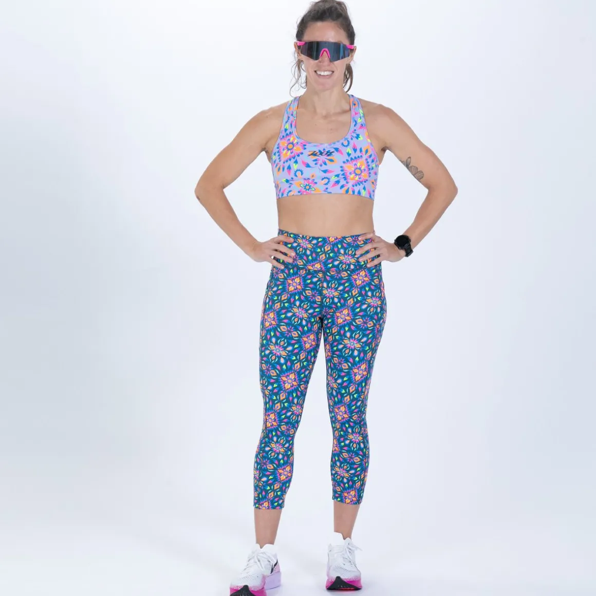 Women's Ltd Run High Rise Capri - Kaleidoscope