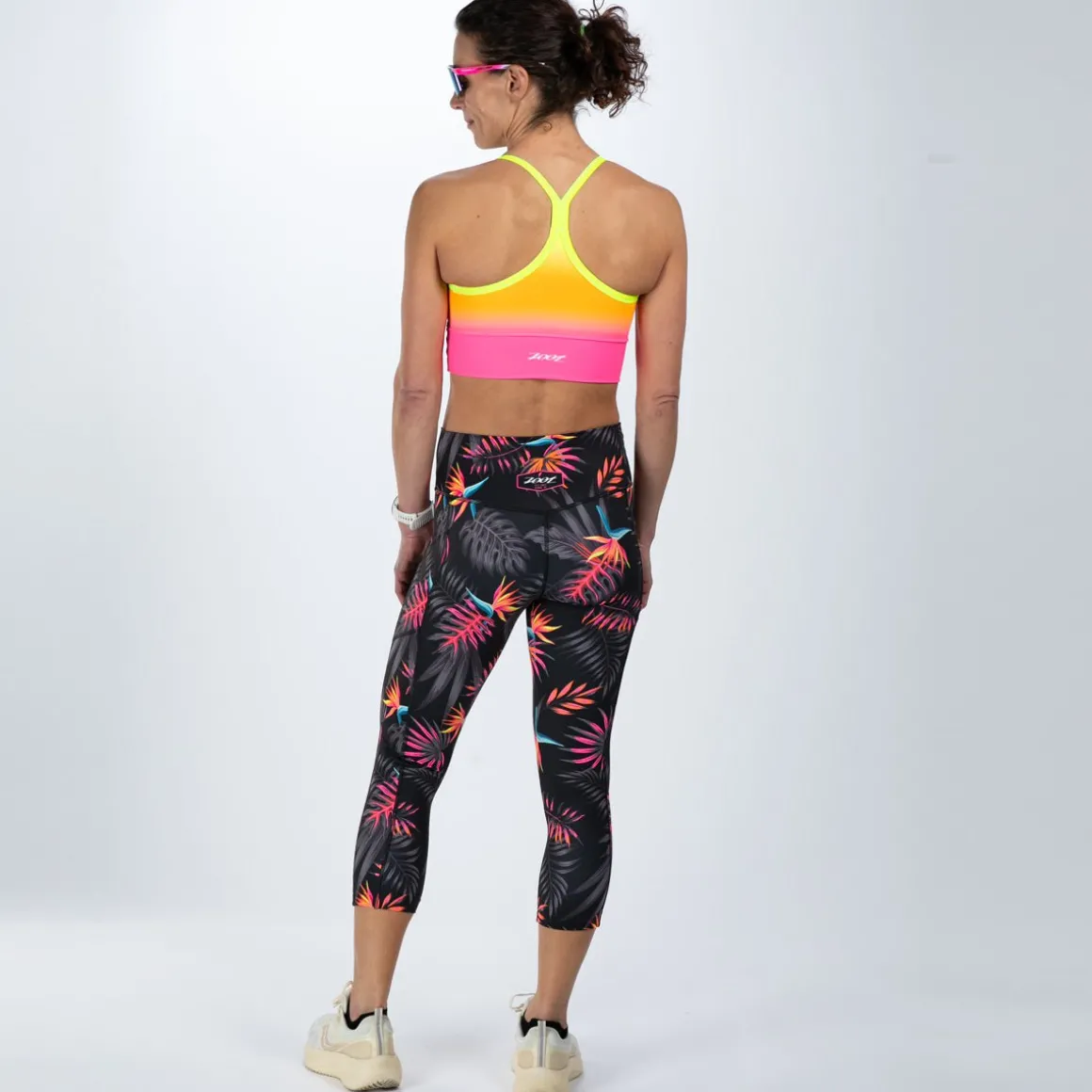 Women's Ltd Run High Rise Capri - Tropical Magic