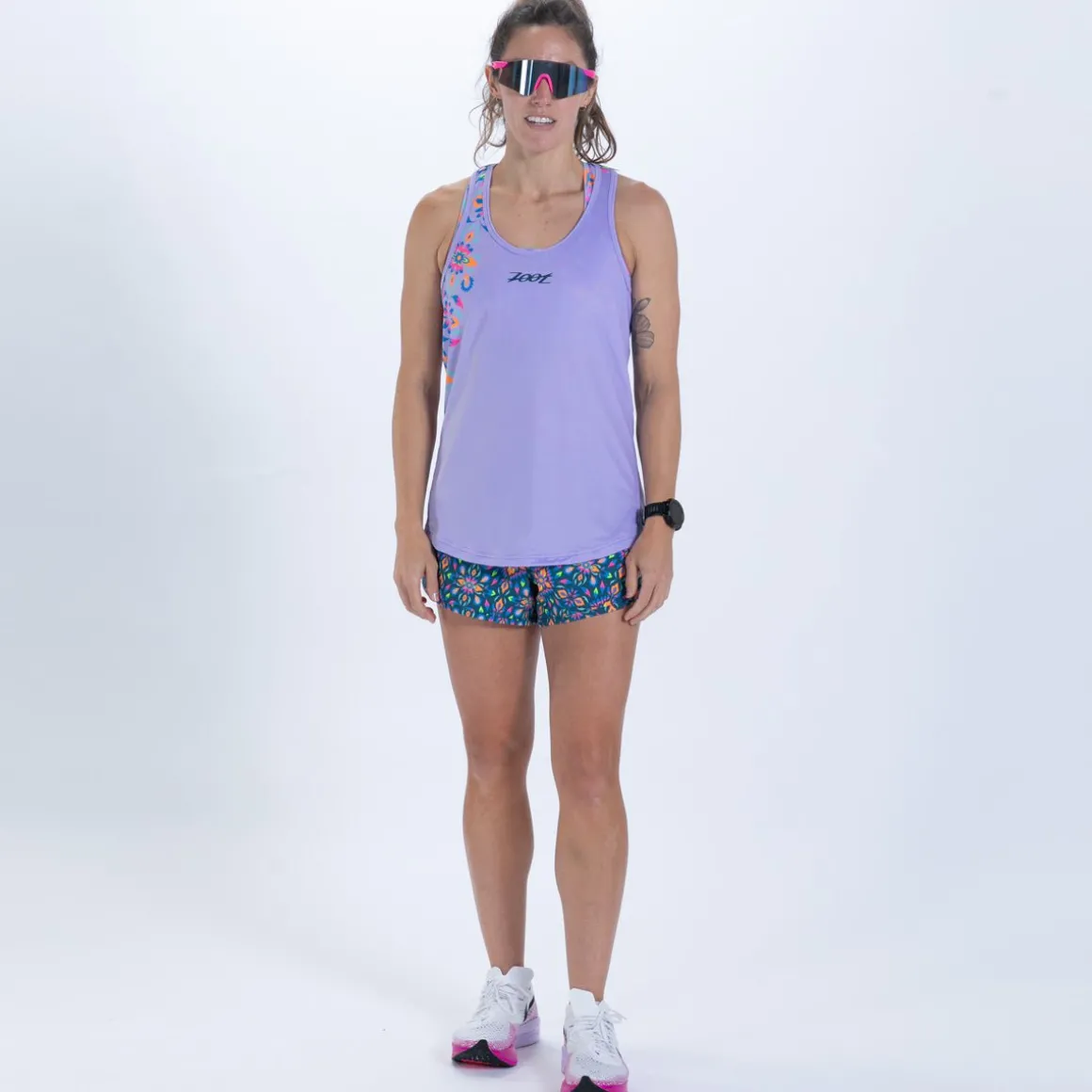 Women's Ltd Run Singlet - Kaleidoscope