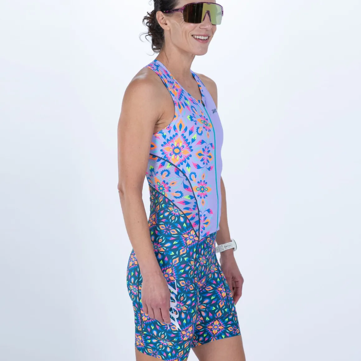 Women's Ltd Tri Slvs Fz Racesuit - Kaleidoscope