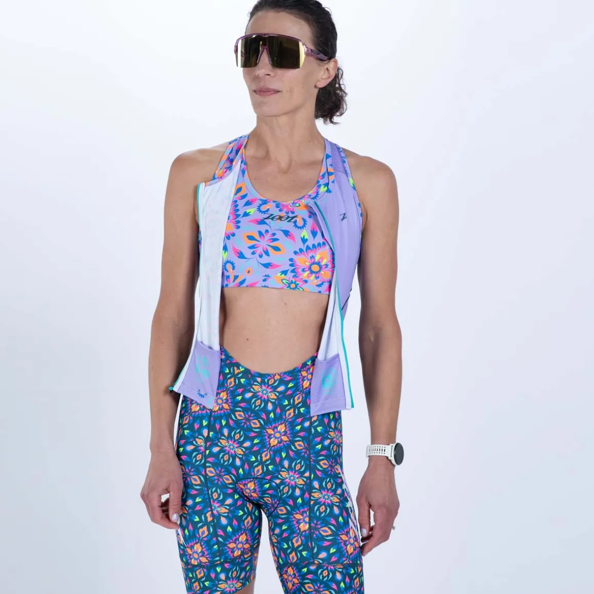 Women's Ltd Tri Slvs Fz Racesuit - Kaleidoscope