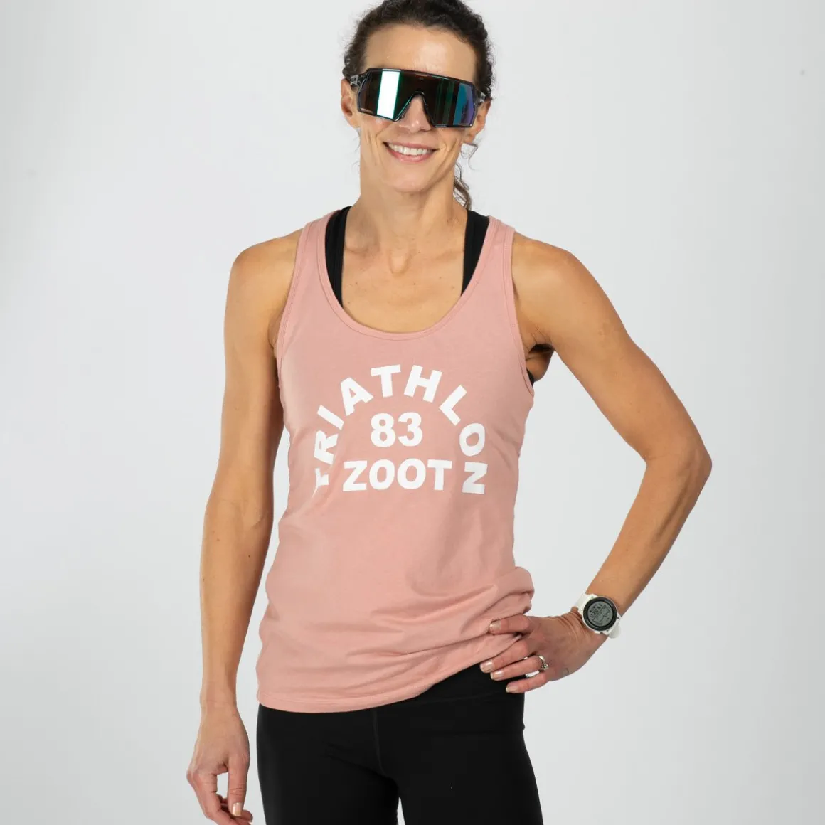 Women's Triathlon Arch Racerback Tank - Desert Pink